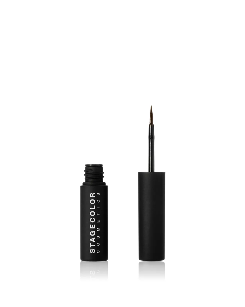Brauner Eyeliner mit mitteldicker Spitze